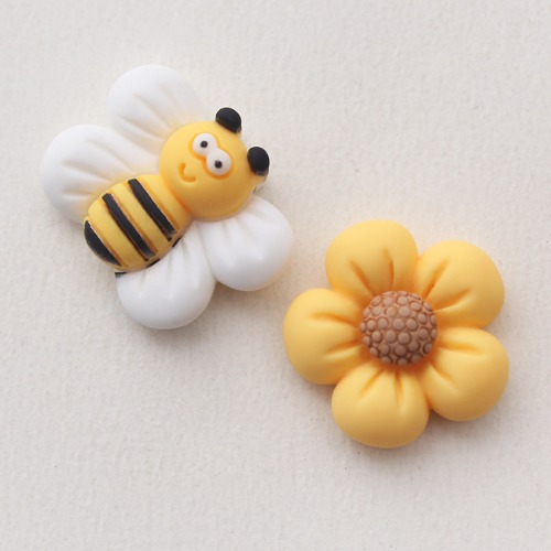 노란꽃과 꿀벌 2종 악세사리부자재 T3480