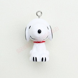 흰 강아지 캐릭터 팬던트 귀걸이재료 악세사리부자재 T1157