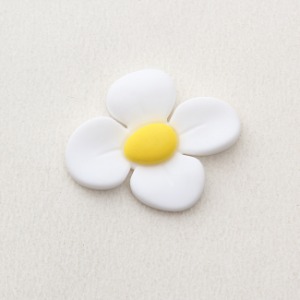 고무미니) 흰색 네잎꽃잎 악세사리부자재 T3874