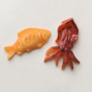 구운 오징어와 생선 악세사리부자재 T4074